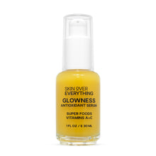 Load image into Gallery viewer, Skin Over Everything Glowness Antioxidant Serum is an antioxidant face serum for anti-aging and brightening. The face serum reduces sun damage, dark spots, and wrinkles.
